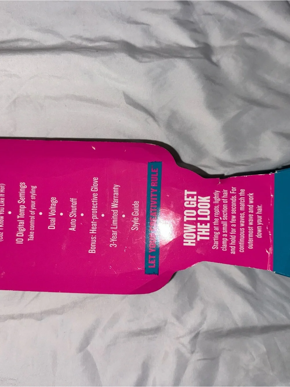 BedHead Three-Barrel Hair Waver in Teal with Pink Packaging